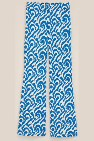 WE Fashion Meisjes flared legging met dessin - Slim Fit - - Ecovero viscose