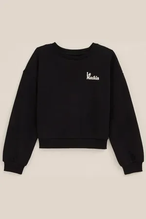WE Fashion Meisjes sweater met opdruk - Regular fit - - Katoen