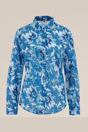 WE Fashion Dames blouse met dessin - Regular fit - - Katoen