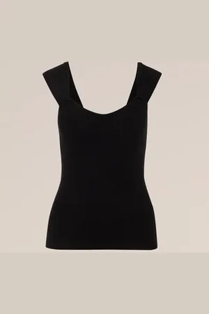 WE Fashion Dames gebreide top - Regular fit - - Ecovero viscose