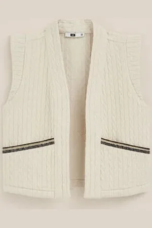 WE Fashion Meisjes gilet met structuur - Regular fit - - Katoen