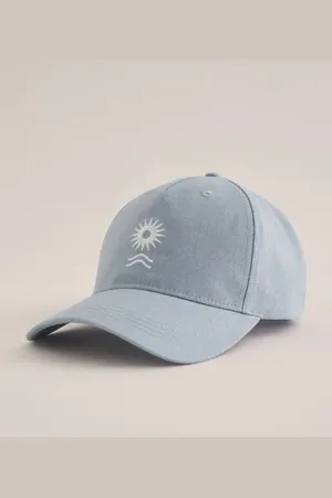 WE Fashion Heren pet met embroidery - Regular fit - - Linnen