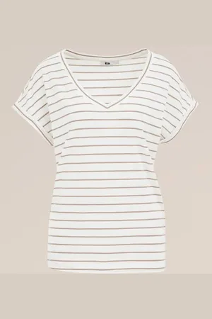 WE Fashion Dames T-shirt met dessin - Regular fit - - Katoen