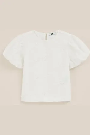 WE Fashion Meisjes blouse met embroidery - Regular fit - - Katoen
