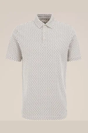 WE Fashion Heren polo met dessin - Slim Fit - - Katoen