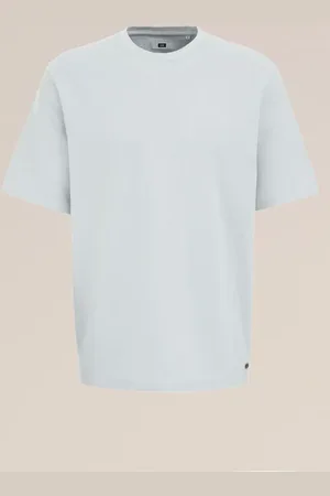WE Fashion Heren T-shirt met structuur - Relaxed Fit - - Katoen