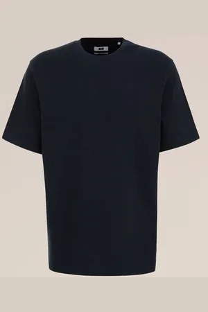 WE Fashion Heren T-shirt met structuur - Relaxed Fit - - Katoen