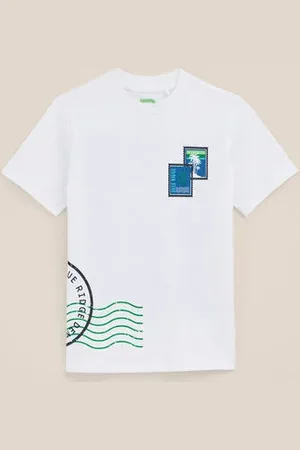 WE Fashion Blue Ridge - Jongens T-shirt met dessin - Regular fit - - Katoen