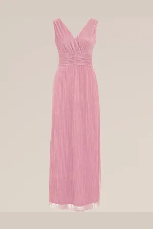 WE Fashion Dames Maxi jurk met glittergaren - Regular fit -