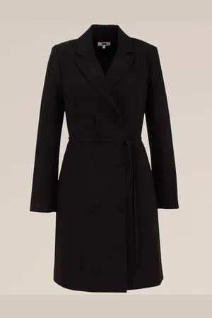 WE Fashion Dames blazerjurk met glittergaren - Regular fit -