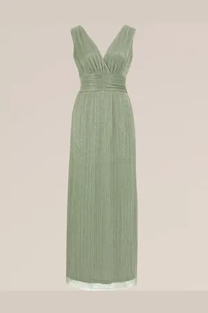 WE Fashion Dames Maxi jurk met glittergaren - Regular fit -