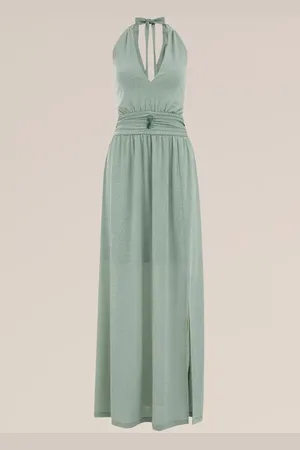 WE Fashion Dames maxi jurk met glittergaren - Regular fit -