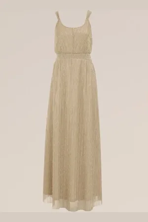 WE Fashion Dames Maxi jurk met glittergaren - Regular fit -