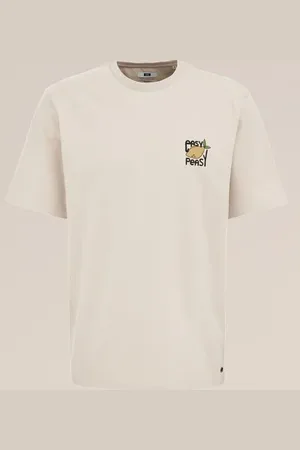 WE Fashion Heren heavyweight relaxed fit T-shirt - Relaxed Fit - - Katoen