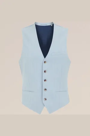 WE Fashion Heren gemêleerde gilet met stretch - Slim Fit -