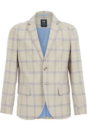 WE Fashion Jongens slim fit blazer met dessin - Slim Fit -