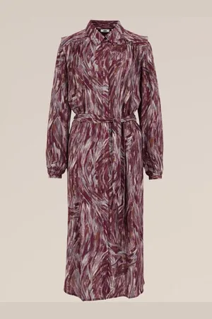 WE Fashion Dames jurk met dessin - Regular fit - - Viscose