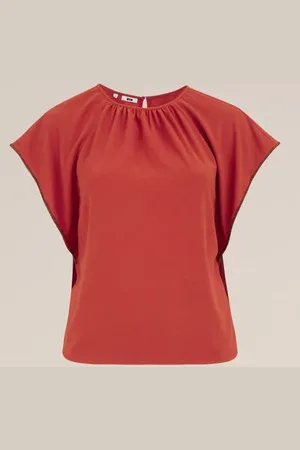 WE Fashion Dames blouse met structuur - Curve - Regular fit - - Plus Size