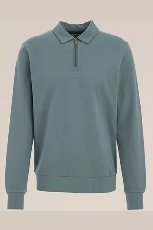 WE Fashion Heren sweater met rits - Regular fit - - Katoen