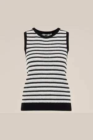 WE Fashion Dames gebreide top met glittergaren - Regular fit - - Katoen