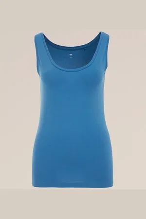 WE Fashion Dames singlet van katoenmix - Regular fit - - Katoen