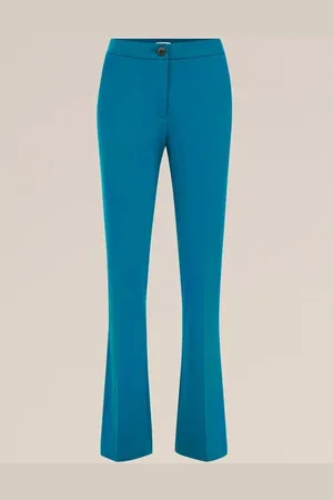 WE Fashion Dames Slim fit flared pantalon met stretch - Slim Fit - - Viscose