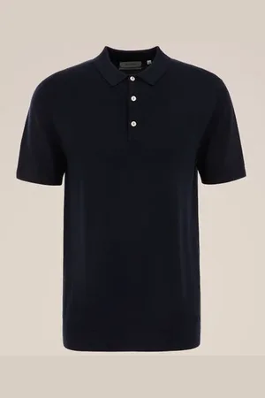 WE Fashion Van Gils - Fijngebreide polo van merinowol - Regular fit - - Merino wol