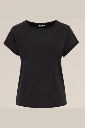 WE Fashion Dames T-shirt - Curve - Regular fit - - Biologisch katoen - Plus Size