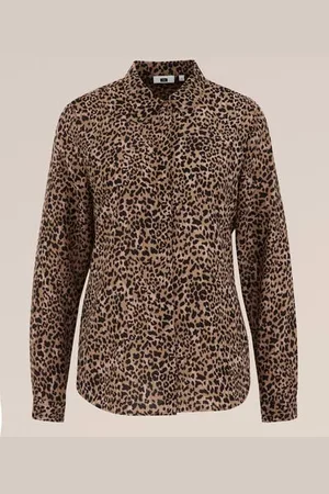 WE Fashion Dames blouse met fijne structuur - Regular fit -