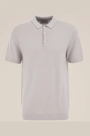 WE Fashion Van Gils - Fijngebreide polo van merinowol - Regular fit - - Merino wol