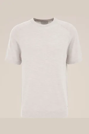 WE Fashion Van Gils - Fijngebreid T-shirt van merinowol - Regular fit - - Merino wol