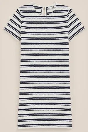 WE Fashion Meisjes jurk met structuur - Regular fit - - Katoen