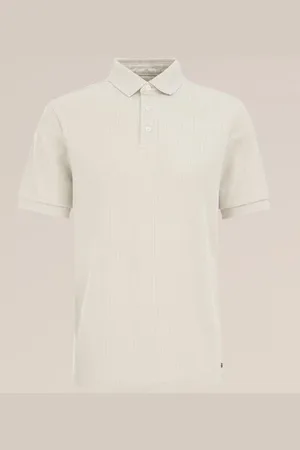 WE Fashion Heren polo van ribstof - Slim Fit - - Katoen