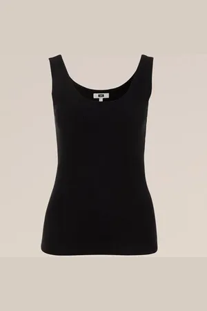 WE Fashion Dames singlet van ribstof - - Viscose