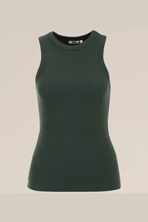 WE Fashion Dames singlet van ribstof - - Katoen