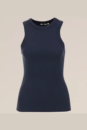 WE Fashion Dames singlet van ribstof - - Katoen