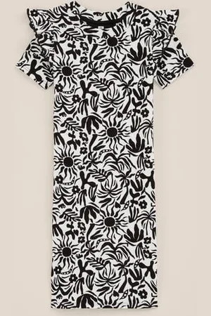 WE Fashion Meisjes jurk met dessin - Regular fit - - Katoen