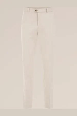 WE Fashion Van Gils - Heren Slim fit pantalon met stretch en visgraatmotief - Slim Fit - - Katoen