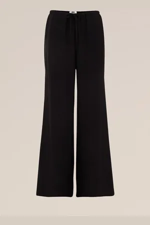 WE Fashion Dames Wide leg broek met dessin - Regular fit - - Viscose