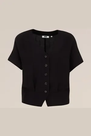 WE Fashion Dames blouse met structuur - Regular fit - - Viscose