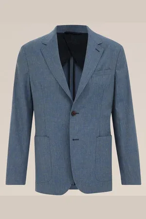 WE Fashion Van Gils - Heren gemêleerde blazer van Italiaanse kwaliteit - Slim Fit - - Katoen