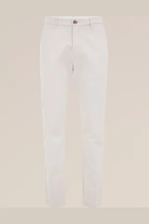 WE Fashion Van Gils - Heren Tapered soft touch chino van katoen modalmix - Tapered - - Katoen
