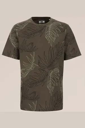 WE Fashion Heren T-shirt met dessin - Regular fit - - Katoen