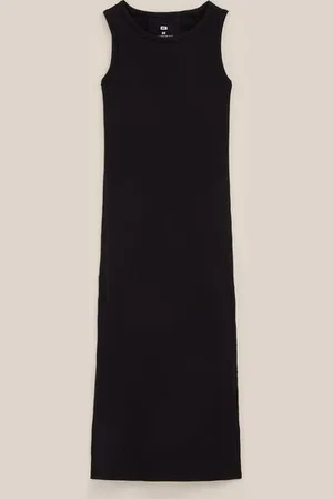 WE Fashion Meisjes jurk met rib structuur - Regular fit - - Katoen