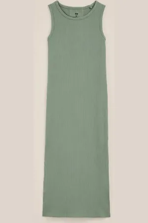 WE Fashion Meisjes jurk met rib structuur - Regular fit - - Katoen