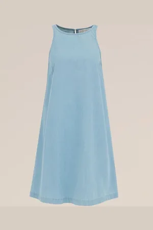 WE Fashion Blue Ridge - Dames denim jurk - Regular fit - - Katoen