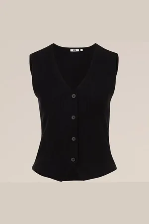 WE Fashion Dames gilet met structuur - Regular fit - - Viscose