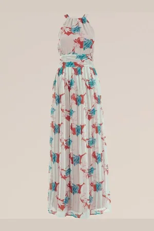 WE Fashion Dames Maxi jurk met dessin - Regular fit -