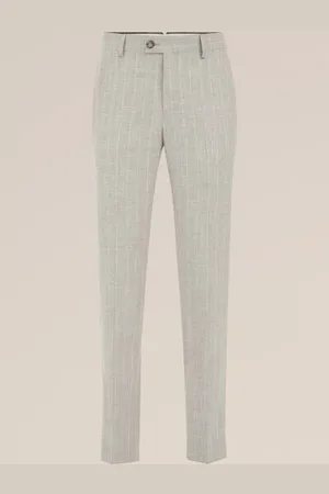 WE Fashion Van Gils - Heren pantalon van linnenmix - Regular fit - - Linnen
