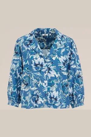 WE Fashion Dames blouse met dessin - Regular fit - - Katoen